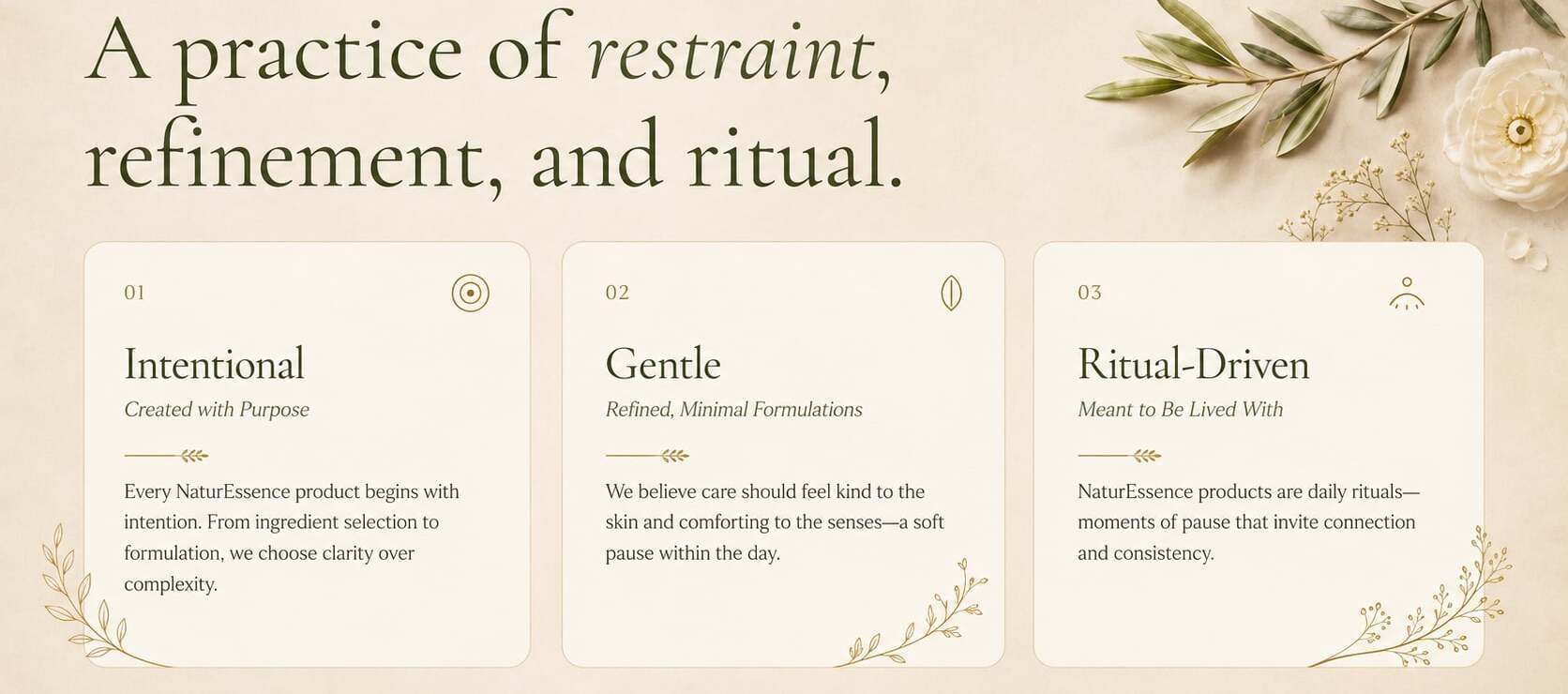 A practice of restraint, refinement, and ritual — NaturEssence philosophy